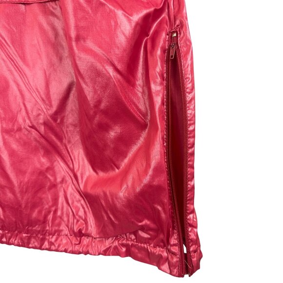 Vintage Track & Court Tennis Jacket Men L Red & White Windbreaker Reflective - Picture 11 of 14